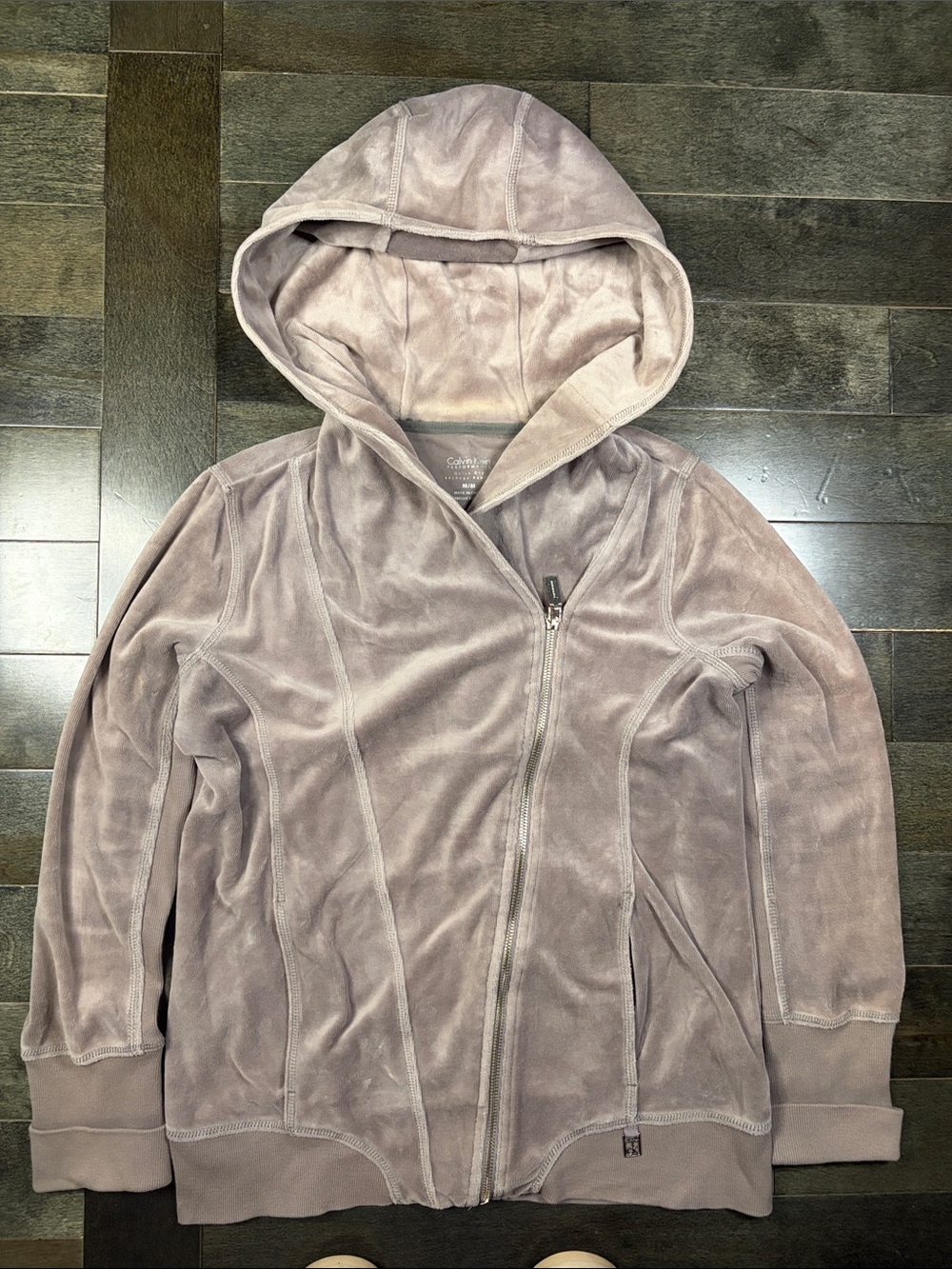 Calvin Klein Performance Velour Zip Hoodie (Size M)
